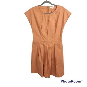The Korner copper toned fitted Aline mini dress size S NWT